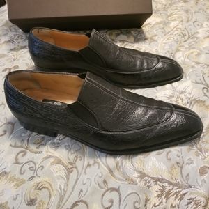 A Testoni Men’s Black Ostrich Slip on. Reasonable Offers Considered!